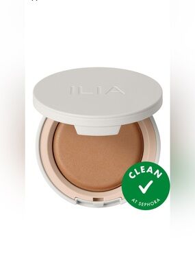 ILIA SOFT FOCUS Finishing Powder in Deep Translucent Compact w/ Mirror CLEAN